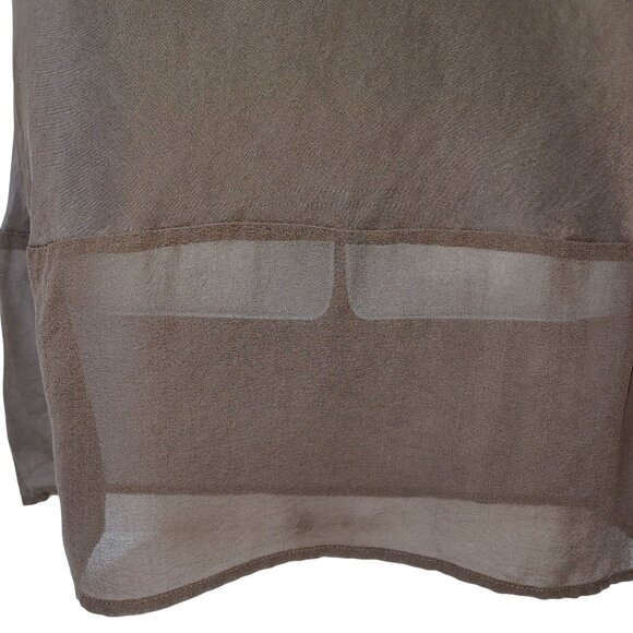 Gold Hawk Chocolate Brown Silk Chemise Slip Dress Womens S Y2K Style Glam Luxury - Picture 3 of 6